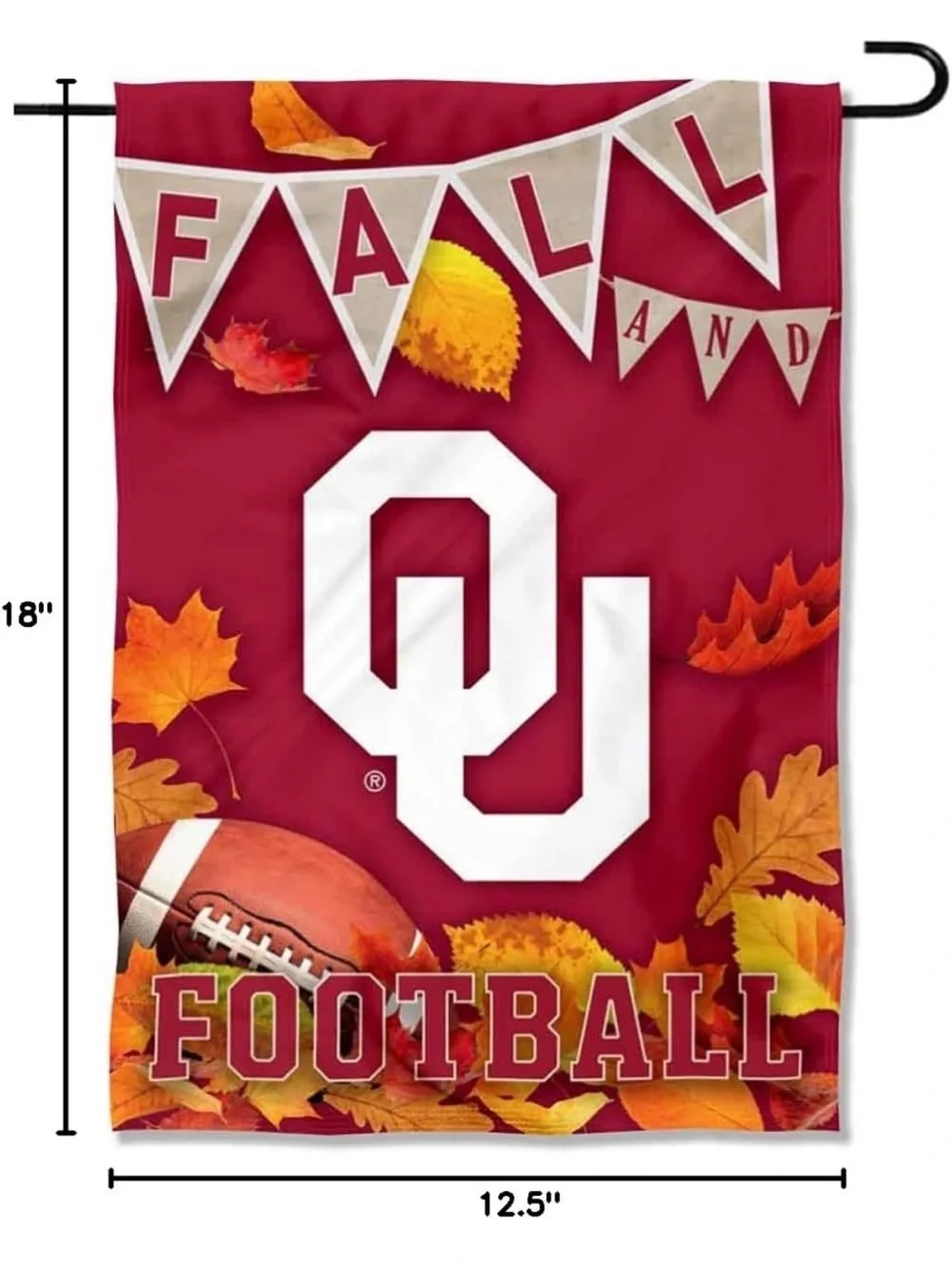 University of Oklahoma Fall Football Garden Flag